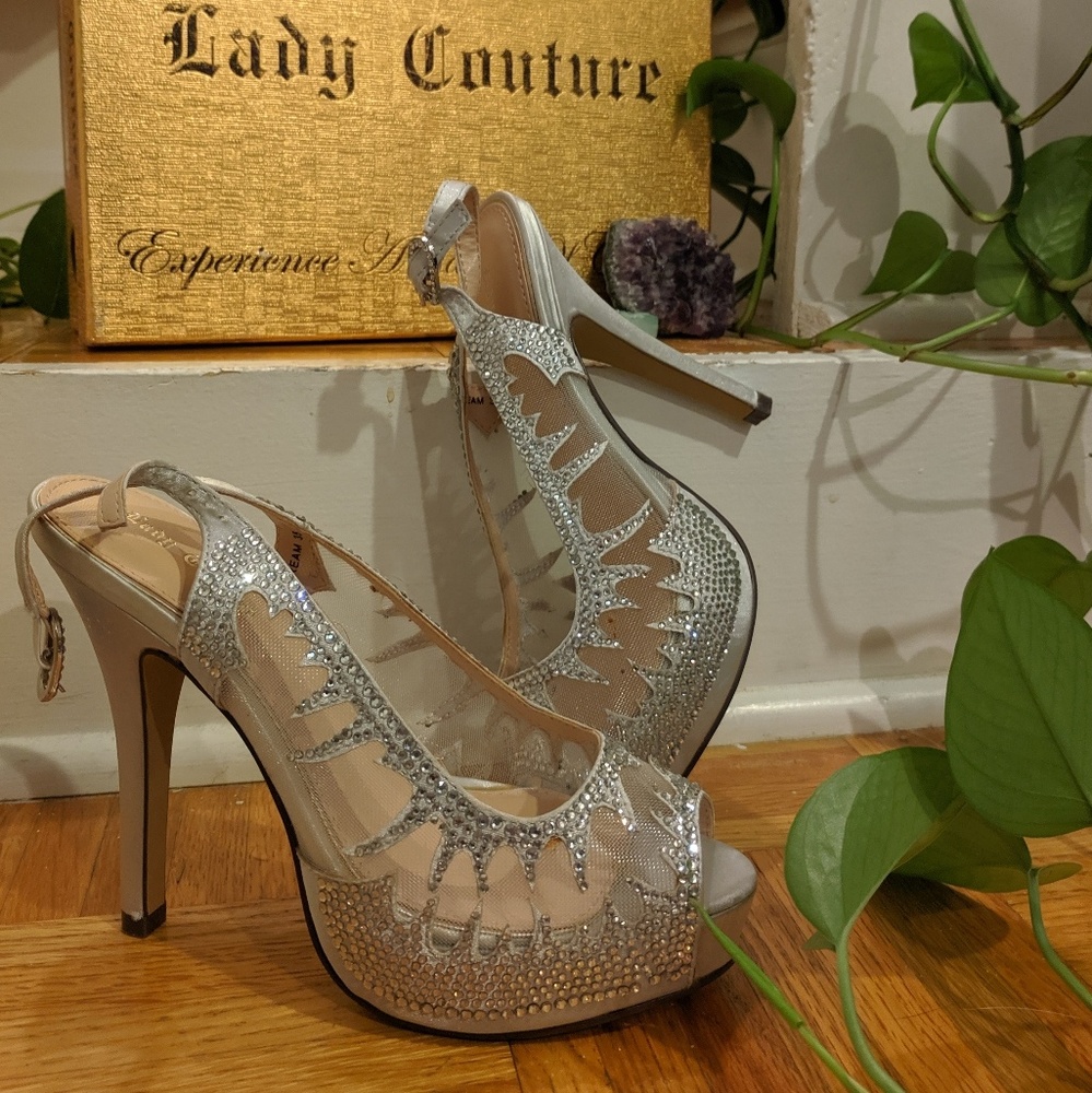 Lady couture crystal heels NEW